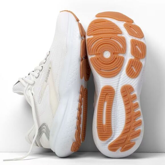 Brooks Glycerin 21 Running Shoes White Silver Biscuit W8.5 MSRP $160 - Picture 2 of 8